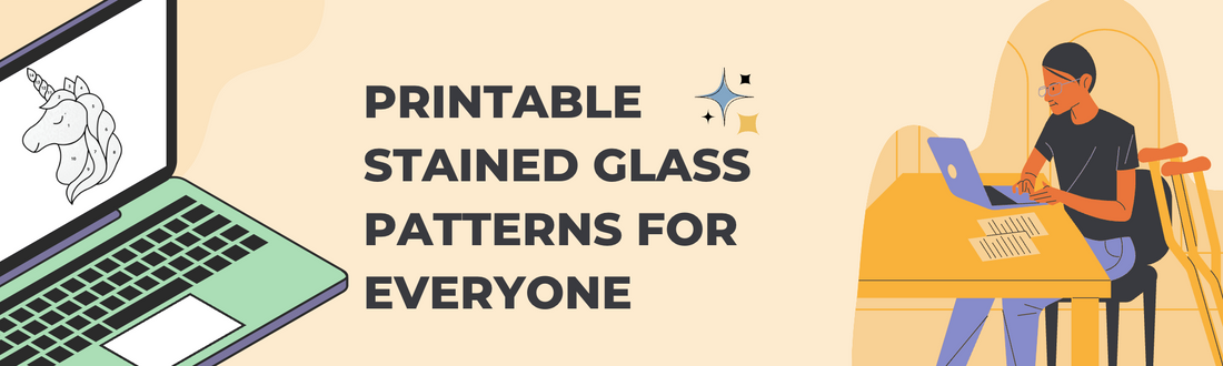 Printable easy stained glass patterns for everyone