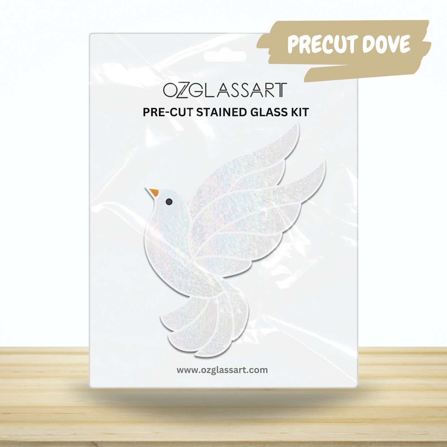 Dove Stained Glass Precut Kit - Stained Glass Dove PreCut Kit - DIY Craft Kit