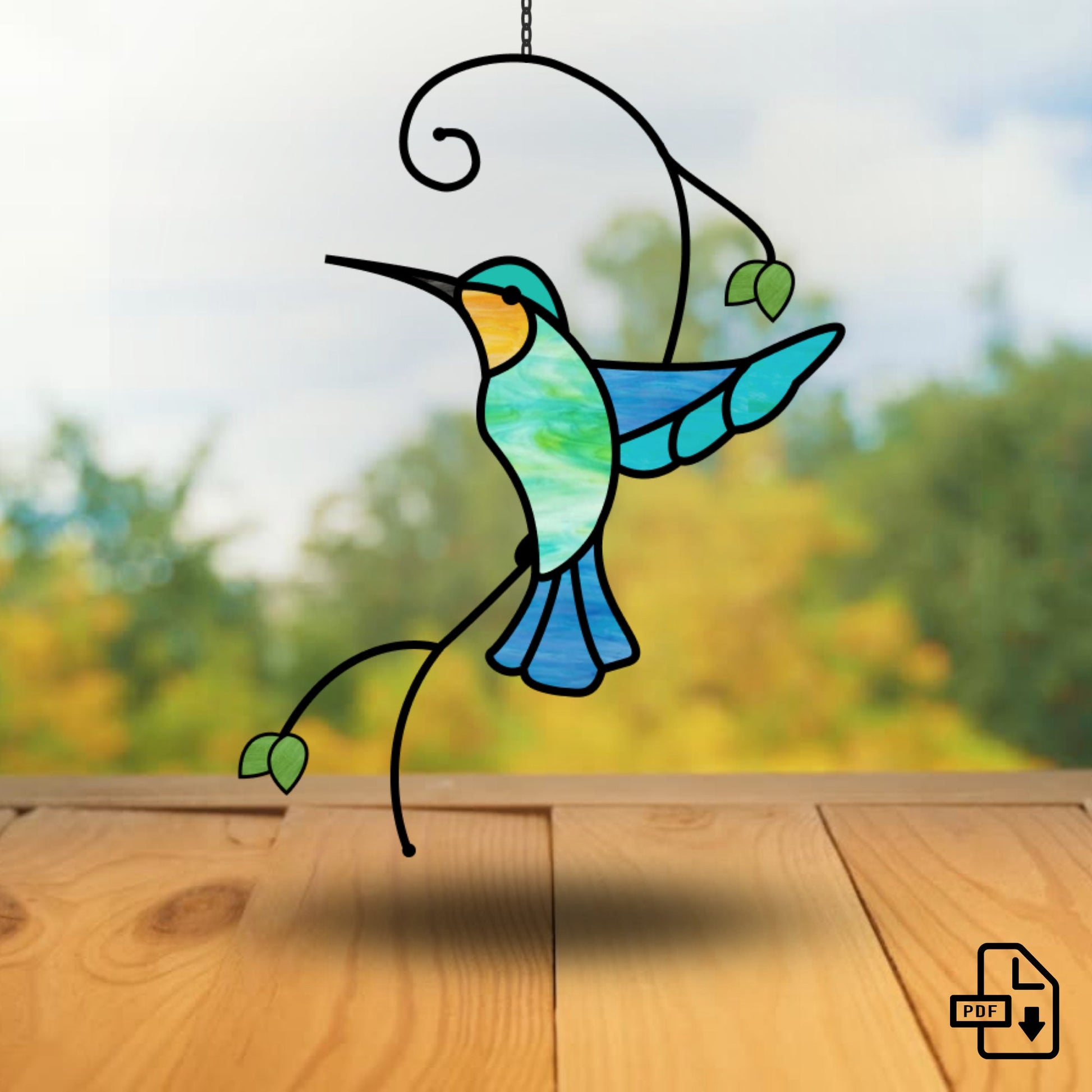 Hummingbird Stained Glass Pattern - Hummingbird Digital PDF Download – OzGlassArt Patterns hummingbird-stained-glass-pattern-hummingbird-digital-pdf-download-ozglassart-patterns