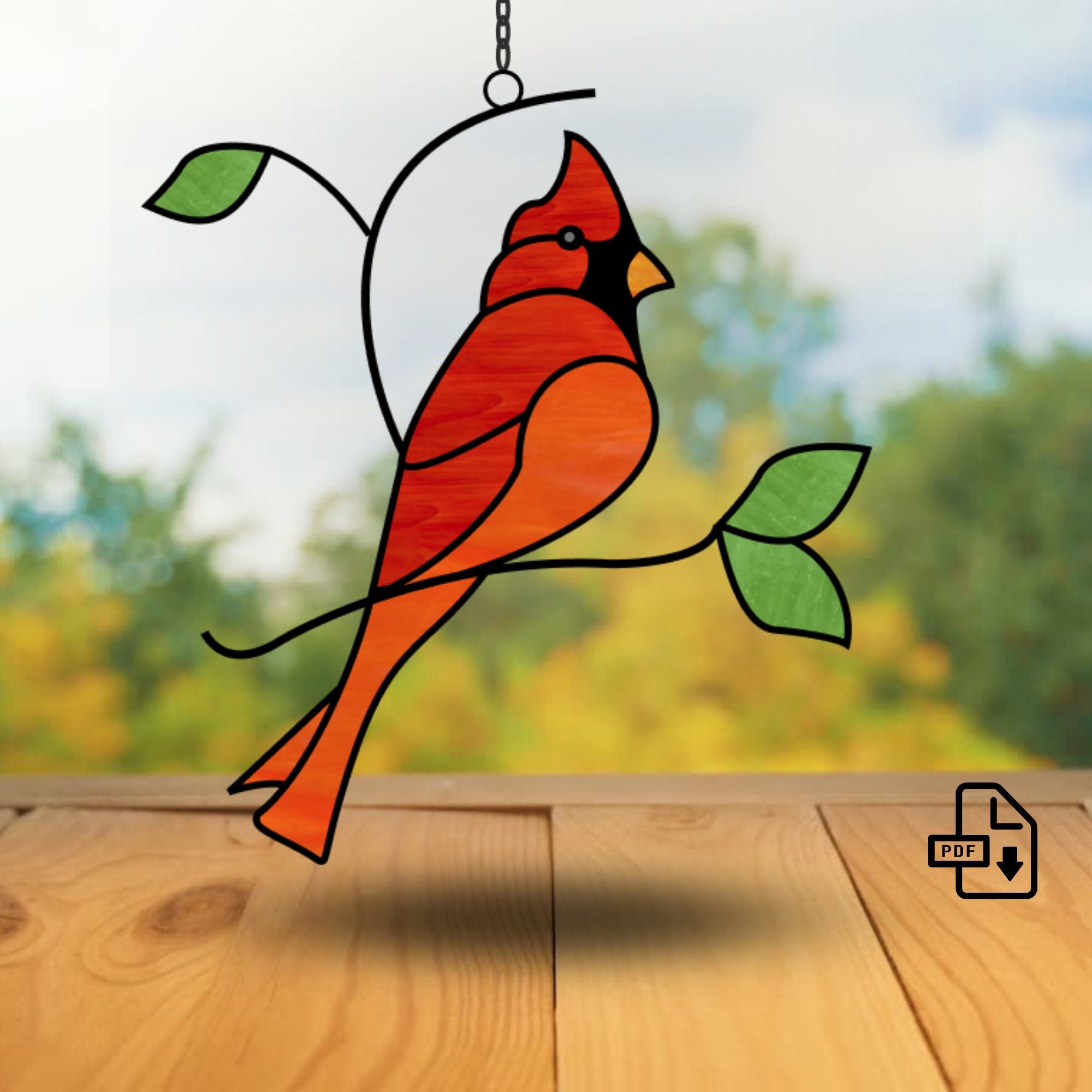 2024 Stained Glass Cardinal