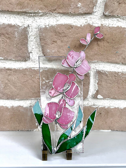 Orchideenblume, Buntglas-Orchideen-Arrangement, Einweihungsparty, Wohndeko-Geschenk