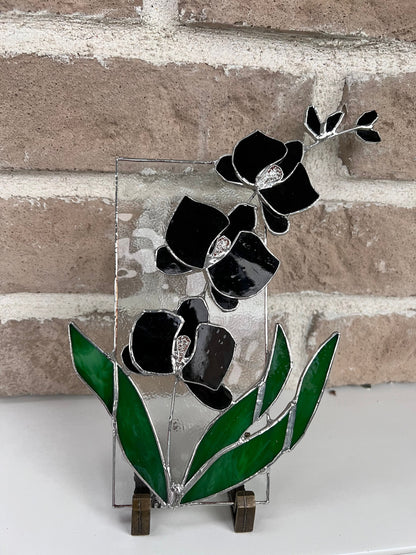 Flor de orquídea, vidrieras arreglo de orquídeas calentamiento de la casa, regalo de decoración del hogar
