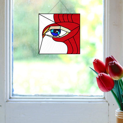 Bird eye stained glass pattern • Modern Boho stained glass pattern