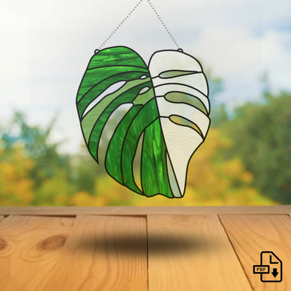 Monstera Pattern • Monstera stained glass pattern to download