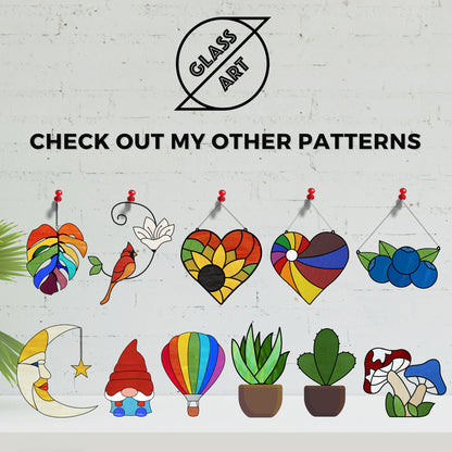 LGBTQ Stained Glass Patterns Pack - Easy colorful pride patterns