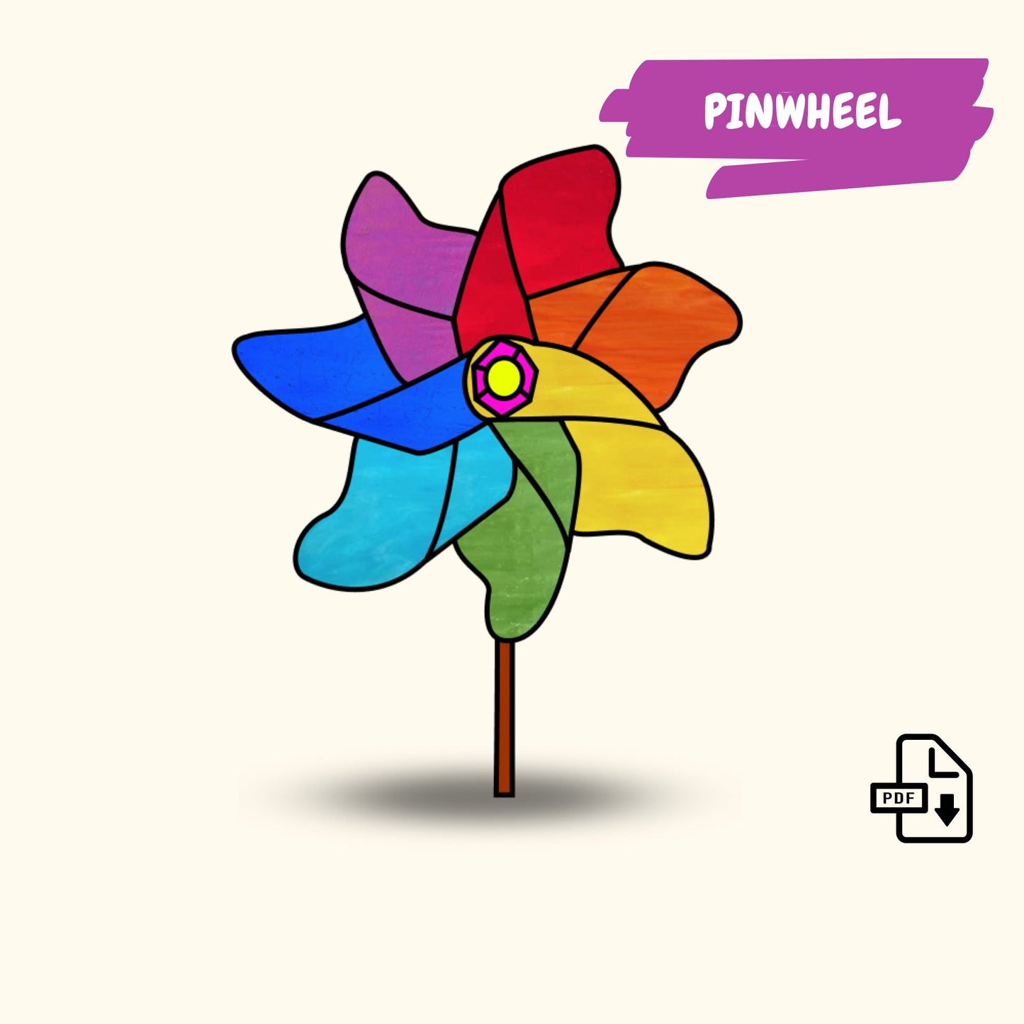 LGBTQ-Buntglas-Musterpaket – Einfache farbenfrohe Stolzmuster