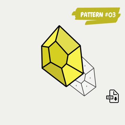 Paquete de patrones de vidrieras de cristal • Seis patrones de cristal para principiantes • Descarga digital en PDF