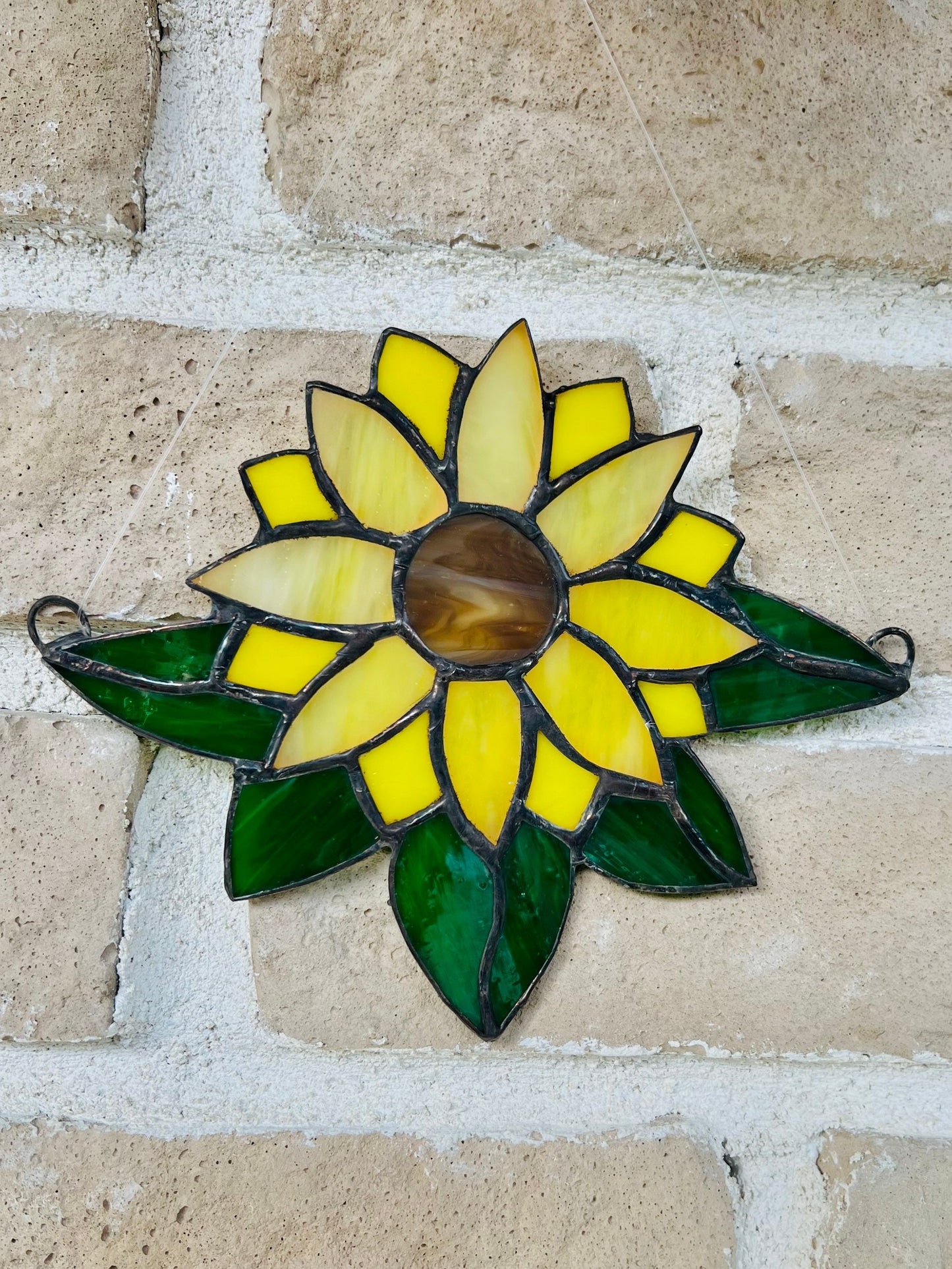 Stained Glass Sunflower Suncatcher - Sunflower Window Hanging