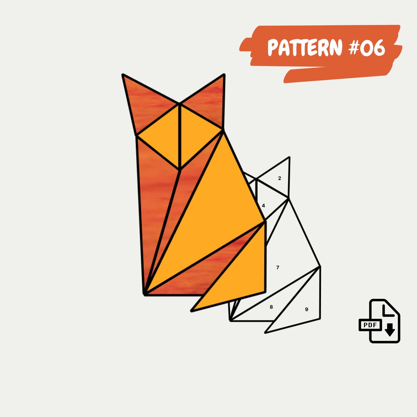 Buntglas-Origami-Muster-Megapaket • Packung mit zehn Origami-Mustern