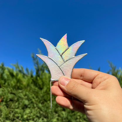 Stained Glass Agave Plant Stake - Set Of Pink Agave Plant Gift For Her