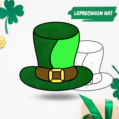 Leprechaun Hat Stained Glass Pattern • St. Patrick's Day Stained Glass Pattern